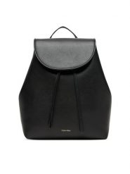 Calvin Klein Plecak Foil Logo Flap Backpack LV04F3297G Czarny. Czarne plecaki Calvin Klein, bez wzorów, ze skóry. Za 649.99 zł.