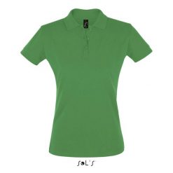 Damska koszulka polo Sol's Perfect. Zielone koszulki polo SOL'S, s, bez wzorów, bez kołnierzyka, bez ramiączek. Za 106.50 zł.
