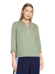 CARTOON Bluzka w kolorze zielonym rozmiar: 42. Zielone bluzki Cartoon, bez wzorów, bez kołnierzyka, bez ramiączek. Za 104.99 zł.