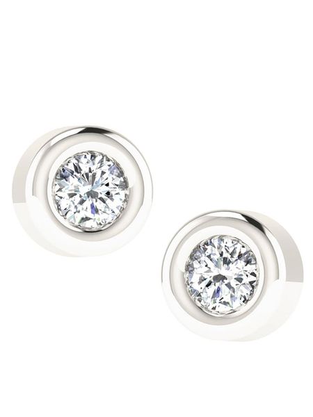 Vittoria Jewels Złote kolczyki-wkrętki z diamentami rozmiar: onesize. Szare kolczyki Vittoria Jewels, z diamentem, złote. Za 717.99 zł.