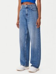 HUGO Jeansy Leni_B 50546357 Niebieski Loose Fit. Niebieskie body Hugo, bez wzorów, z bawełny. Za 529.99 zł.