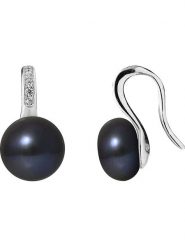 Pearl Addict Srebrne kolczyki z perłami rozmiar: onesize. Czarne kolczyki Pearl Addict, z perłą, srebrne, z zapięciem typu bigiel. Za 330.20 zł.