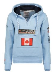 ANAPURNA Bluza "Gymana" w kolorze błękitnym rozmiar: S. Niebieskie bluzy ANAPURNA, s, bez wzorów, z kapturem. Za 101.23 zł.