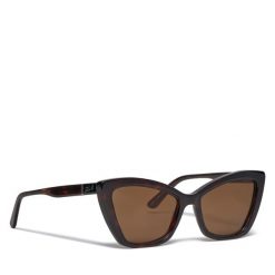 Okulary przeciwsłoneczne KARL LAGERFELD. Brązowe okulary przeciwsłoneczne KARL LAGERFELD, bez wzorów. Za 639.99 zł.