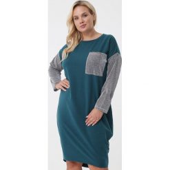 Zielona Sukienka Fenella. Zielone sukienki Born2be, bez wzorów, z dzianiny, bez kołnierzyka, bez ramiączek, midi. Za 69.99 zł.