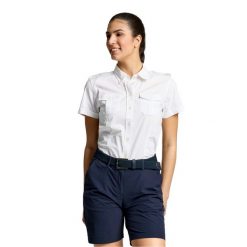 Koszula Slam Deck Ws Yacht Damskie. Białe koszule SLAM, s, bez wzorów, z bawełny, sportowe, bez kołnierzyka, bez ramiączek. Za 386.99 zł.