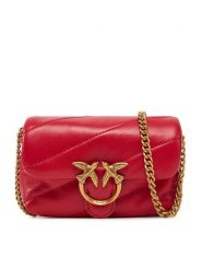 PINKO Torebka Love Puff Micro C PE 24 PCPL 100041 A0F2 Czerwony. Czerwone torebki klasyczne Pinko, bez wzorów, ze skóry, bez dodatków. Za 699.99 zł.