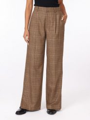 Scotch & Soda Spodnie w kolorze czarno-karmelowym rozmiar: W31. Brązowe spodnie materiałowe Scotch & Soda, bez wzorów, z materiału, z podwyższonym stanem. Za 132.05 zł.