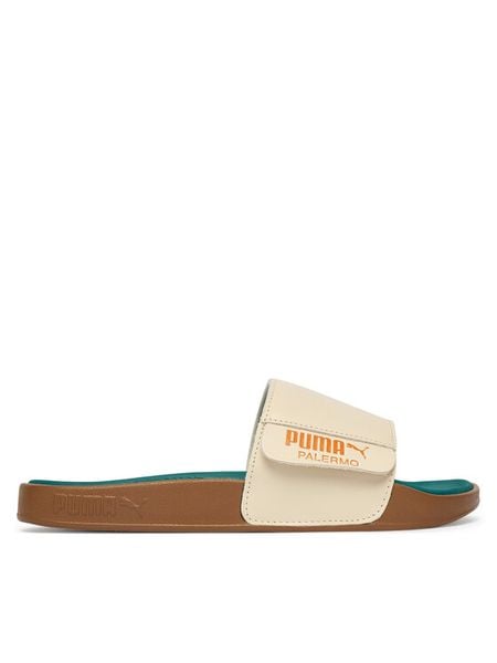 Puma Klapki Leadcat 2.0 Palermo Lthr 404838 01 Écru. Białe klapki Puma, bez wzorów, ze skóry, bez obcasa. Za 149.99 zł.