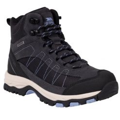 Buty Damskie Scree Suede Mid Cut. Czarne trekkingi Trespass, z gumy, trekkingowe. Za 359.99 zł.