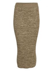 MOSS COPENHAGEN Spódnica "Elleva" w kolorze jasnobrązowym rozmiar: S/M. Brązowe spódnice Moss Copenhagen, m, bez wzorów, midi. Za 118.84 zł.