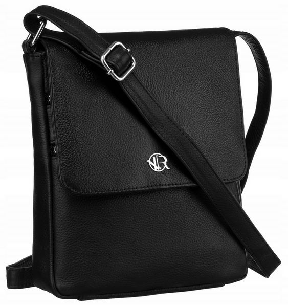 Listonoszka skórzana Rovicky R-TSL-06 czarna. Czarne torebki klasyczne ROVICKY, bez wzorów, ze skóry, na ramię, bez dodatków. Za 149.99 zł.