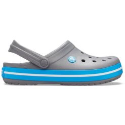 Klapki sportowe na basen Crocs CROCBAND. Białe klapki Crocs, bez wzorów, bez obcasa. W wyprzedaży za 198.00 zł.