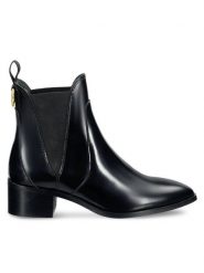 Gant Sztyblety 31551095 Czarny. Czarne botki GANT, bez wzorów, ze skóry, bez obcasa, na słupku, bez zapięcia. Za 889.99 zł.