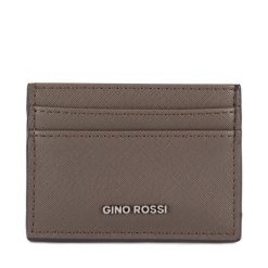 Etui na karty kredytowe Gino Rossi. Brązowe portfele Gino Rossi, bez wzorów. Za 39.99 zł.