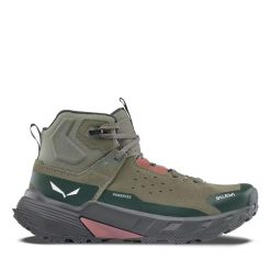 Damskie buty trekkingowe Salewa Pedroc Leather ID Ptx. Zielone trekkingi Salewa, ze skóry, do biegania. Za 703.00 zł.