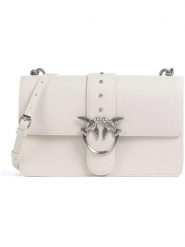 Pinko Skórzana torebka w kolorze białym - 27 x 16 x 7 cm rozmiar: onesize. Białe torby na ramię Pinko, bez wzorów, z materiału, na ramię, bez dodatków. Za 1,032.28 zł.