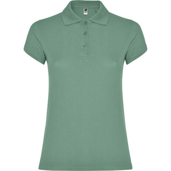 Damska Koszulka Polo W Gwiazdki. Zielone koszulki polo ROLY, xl, bez wzorów, bez kołnierzyka, bez ramiączek. Za 60.99 zł.