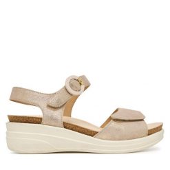 Sandały Ara. Brązowe sandały Ara, bez wzorów, bez obcasa, na koturnie, bez zapięcia. Za 489.99 zł.