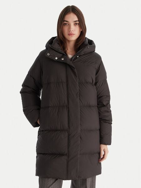 Tommy Hilfiger Płaszcz zimowy Modern WW0WW46535 Czarny Regular Fit. Czarne płaszcze TOMMY HILFIGER, na zimę, xxl, bez wzorów, z puchu, bez kaptura. Za 1,499.00 zł.