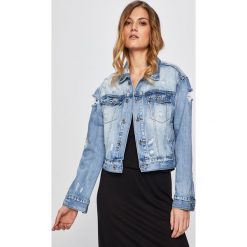 Answear - Kurtka. Niebieskie kurtki ANSWEAR, l, bez wzorów, z bawełny, bez kaptura. W wyprzedaży za 139.90 zł.