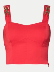 Marciano Guess Top 4GGH21 7074A Koralowy Slim Fit. Pomarańczowe topy Marciano Guess, z aplikacjami, z wiskozy, bez kołnierzyka, bez ramiączek. Za 439.99 zł.
