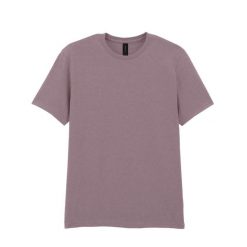 Bawełniana Koszulka Unisex Dla Dorosłych W Miękkim Stylu. Fioletowe bluzki GILDAN, l, bez wzorów, z bawełny, sportowe, bez kołnierzyka, bez ramiączek. Za 38.99 zł.