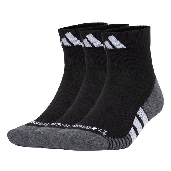 Skarpety Performance CLIMACOOL Cushioned Quarter 3-Pack. Czarne skarpety Adidas, bez wzorów, z materiału. Za 64.95 zł.