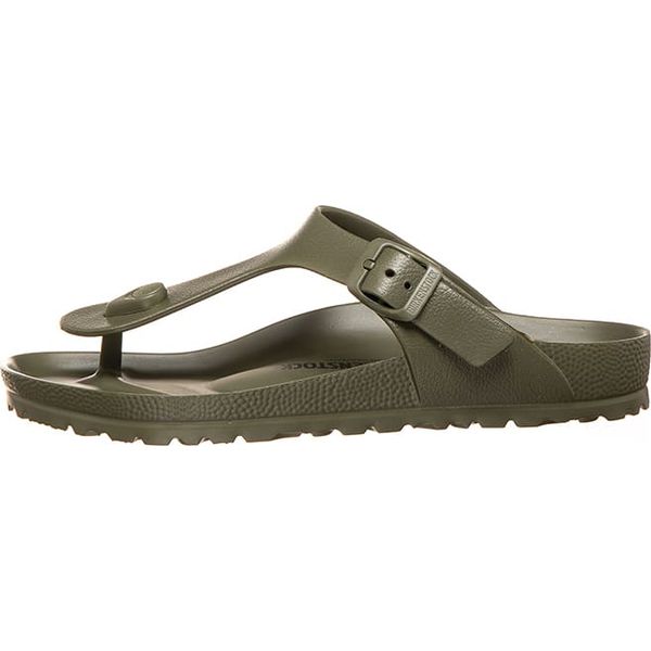 Birkenstock Japonki "Gizeh" w kolorze khaki rozmiar: 36. Brązowe klapki Birkenstock, bez wzorów, z otwartym noskiem, bez obcasa. Za 188.40 zł.