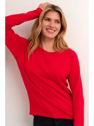 CULTURE Sweter w kolorze czerwonym rozmiar: XL. Czerwone swetry Culture, xl, bez wzorów, bez ramiączek. Za 89.95 zł.