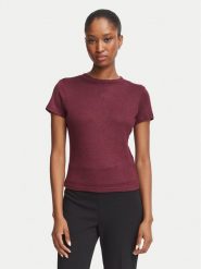 Guess T-Shirt W5BP07 KCGM2 Bordowy Regular Fit. Czerwone t-shirty Guess, xxl, z aplikacjami, z syntetyku, bez kołnierzyka, bez ramiączek. Za 174.99 zł.