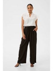 Kaffe Spodnie w kolorze ciemnobrązowym rozmiar: 34. Brązowe spodnie materiałowe Kaffe, bez wzorów, z materiału. Za 165.99 zł.