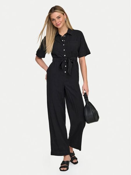 ONLY Kombinezon Laris 15364151 Czarny Regular Fit. Czarne sukienki Only, m, bez wzorów, z wiskozy, bez kołnierzyka, bez ramiączek. Za 149.99 zł.