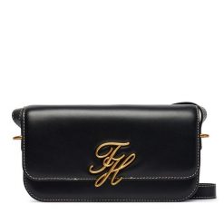 Torebka Tommy Hilfiger. Czarne listonoszki TOMMY HILFIGER, bez wzorów, bez dodatków. Za 849.99 zł.