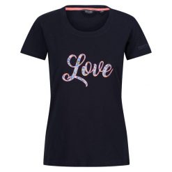 T-shirt Damski Napisy Filandra VIII. Niebieskie t-shirty Regatta, xl, bez wzorów, bez kołnierzyka, bez ramiączek. Za 37.99 zł.