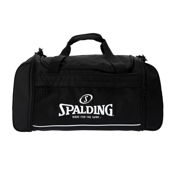 Torba sportowa Spalding Team Medium. Czarne torby na ramię SPALDING, bez wzorów, sportowe, na ramię, z nadrukiem, bez dodatków. Za 304.55 zł.