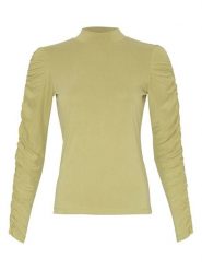 MOSS COPENHAGEN Koszulka "Moselle" w kolorze zielonym rozmiar: L. Zielone bluzki Moss Copenhagen, l, bez wzorów, bez kołnierzyka, bez ramiączek. Za 140.86 zł.