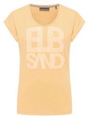 ELBSAND Koszulka w kolorze pomarańczowym rozmiar: S. Pomarańczowe bluzki ELBSAND, s, bez wzorów, bez kołnierzyka, bez ramiączek. Za 97.05 zł.