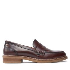 Lordsy Pikolinos. Brązowe lordsy Pikolinos, bez wzorów, bez obcasa, bez zapięcia. Za 579.99 zł.