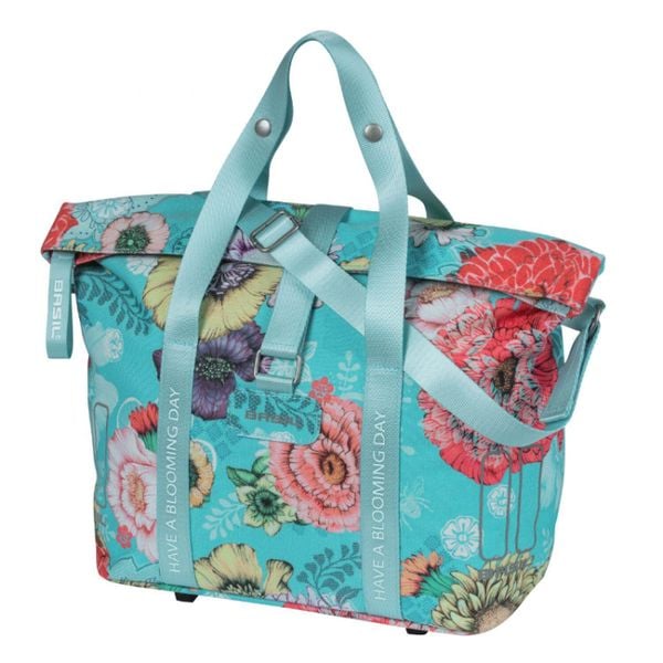 Torba rowerowa „Bloom Field MIK KF Haken”, błękitna. Niebieskie torby na ramię BASIL, bez wzorów, z materiału, na ramię, z nadrukiem, bez dodatków. Za 390.95 zł.