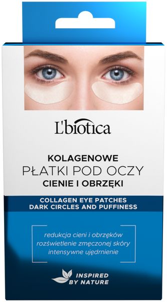 L'BIOTICA Kolagenowe płatki pod oczy 'Redukcja cieni i obrzęków' 3 pary. Palety cieni OCEANIC. Za 12.09 zł.