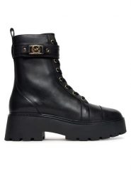 MICHAEL Michael Kors Botki Mandy 40T5MAFE5L Czarny. Czarne botki MICHAEL Michael Kors, bez wzorów, ze skóry, bez obcasa, na płaskiej podeszwie, bez zapięcia. Za 1,109.00 zł.
