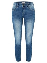 Timezone Dżinsy "Florence" - Slim fit - w kolorze niebieskim rozmiar: W30/L28. Niebieskie jeansy Timezone, l, z aplikacjami. Za 114.44 zł.
