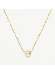 DIAMANTA Złoty naszyjnik "Petit solitaire" z diamentem - dł. 42 cm rozmiar: onesize. Żółte naszyjniki DIAMANTA, z diamentem, złote. Za 1,276.88 zł.
