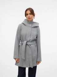 Vero Moda Płaszcz przejściowy w kolorze szarym rozmiar: L. Szare płaszcze Vero Moda, l, bez wzorów, z tkaniny, bez kaptura. Za 180.49 zł.