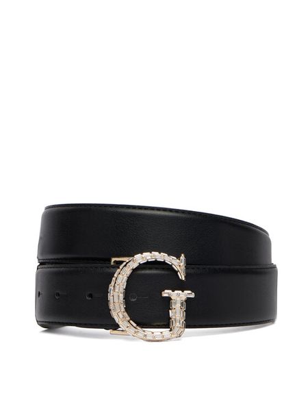 Guess Pasek BW9367 P6335 Czarny. Czarne paski Guess, z aplikacjami, ze skóry. Za 284.99 zł.