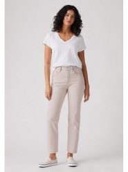 Levi's Dżinsy - Slim fit - w kolorze kremowym rozmiar: W27/L26. Brązowe jeansy Levi's®, l, z aplikacjami, z podwyższonym stanem. Za 218.45 zł.