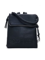 Desigual Plecak Half Hampton 25SAKP46 Czarny. Czarne plecaki Desigual, bez wzorów, ze skóry. Za 179.99 zł.