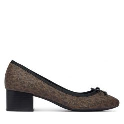 Półbuty MICHAEL Michael Kors. Brązowe czółenka MICHAEL Michael Kors, bez wzorów, bez obcasa, na obcasie, bez zapięcia. Za 679.99 zł.