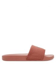 Calvin Klein Jeans Klapki Slide Monogram Hardware YW0YW01713 Koralowy. Pomarańczowe klapki Calvin Klein Jeans, bez wzorów, z jeansu, bez obcasa. Za 119.99 zł.